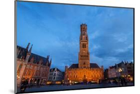 Belfry of Bruges at Grote Markt, Belgium-neirfy-Mounted Photographic Print