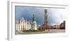 Belfry of Bruges in the historic market square of Bruges, West Flanders, Flemish Region, Belgium-null-Framed Photographic Print