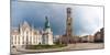 Belfry of Bruges in the historic market square of Bruges, West Flanders, Flemish Region, Belgium-null-Mounted Photographic Print