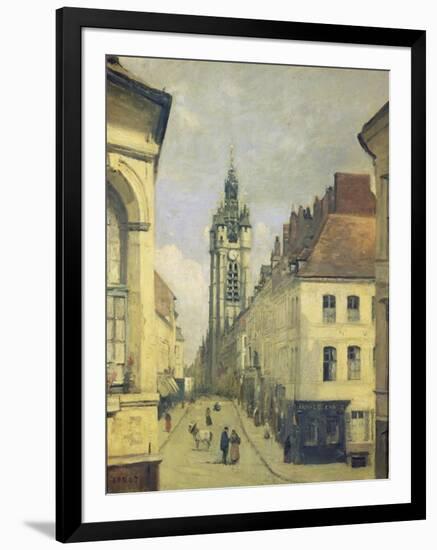 Belfry of Douai-Jean-Baptiste-Camille Corot-Framed Premium Giclee Print