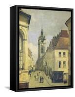 Belfry of Douai-Jean-Baptiste-Camille Corot-Framed Stretched Canvas