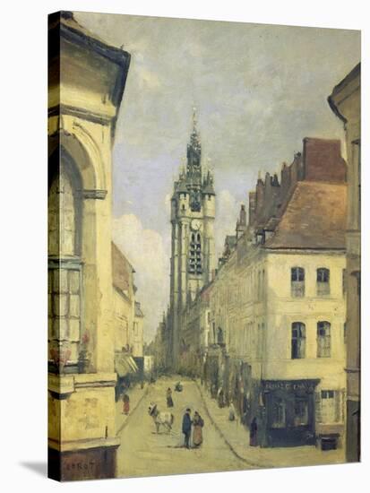 Belfry of Douai-Jean-Baptiste-Camille Corot-Stretched Canvas