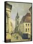 Belfry of Douai-Jean-Baptiste-Camille Corot-Framed Stretched Canvas