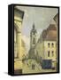 Belfry of Douai-Jean-Baptiste-Camille Corot-Framed Stretched Canvas