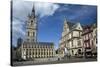 Belfry Tower in Saint Bavo's square, city centre, Ghent, West Flanders, Belgium, Europe-Peter Barritt-Stretched Canvas