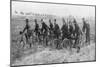 Belgian Bicycle Troops in Haelen, Belgium, August 1914-Montigny-Mounted Giclee Print