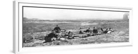 Belgian Bicycle Troops Using Hotchkiss Machine Guns in Haelen, Belgium, August 1914-Montigny-Framed Premium Giclee Print