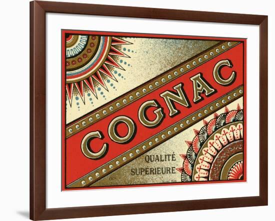 Belgian Cognac Label-null-Framed Art Print