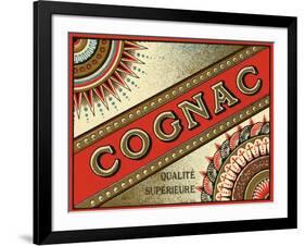 Belgian Cognac Label-null-Framed Art Print