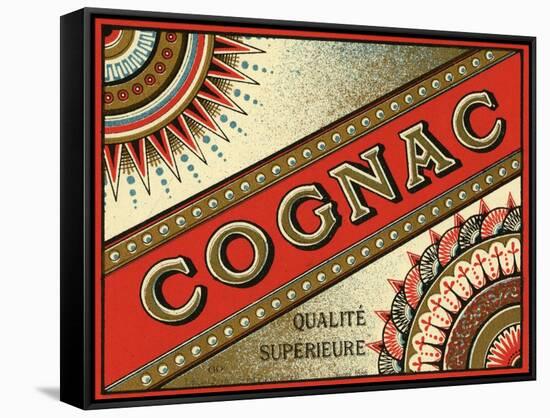 Belgian Cognac Label-null-Framed Stretched Canvas