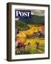 "Belgian Horse Farm," Saturday Evening Post Cover, October 8, 1949-John Clymer-Framed Giclee Print