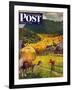 "Belgian Horse Farm," Saturday Evening Post Cover, October 8, 1949-John Clymer-Framed Giclee Print