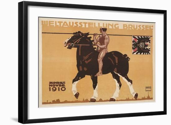 Belgian Horse Show Poster, 1910-null-Framed Art Print