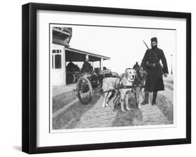 Belgian Machine Guns Pulled by Dogs, 1914-Jacques Moreau-Framed Premium Photographic Print