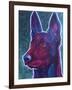 Belgian Malinois Burgundy-Dawgart-Framed Giclee Print