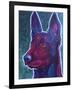 Belgian Malinois Burgundy-Dawgart-Framed Giclee Print