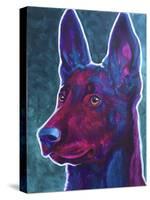 Belgian Malinois Burgundy-Dawgart-Stretched Canvas