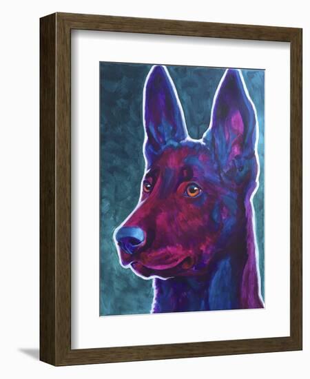 Belgian Malinois Burgundy-Dawgart-Framed Giclee Print