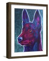 Belgian Malinois Burgundy-Dawgart-Framed Giclee Print