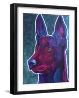 Belgian Malinois Burgundy-Dawgart-Framed Giclee Print