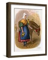 Belgian Milk-Woman, 1809-W Dickes-Framed Giclee Print