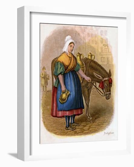 Belgian Milk-Woman, 1809-W Dickes-Framed Giclee Print