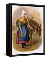 Belgian Milk-Woman, 1809-W Dickes-Framed Stretched Canvas