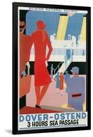 Belgian National Railway Poster, Channel Crossing-Found Image Press-Framed Giclee Print