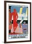 Belgian National Railway Poster, Channel Crossing-Found Image Press-Framed Giclee Print