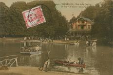 The Lake and the Chalet Robinson, Bois de La Cambre, Brussels. Postcard Sent in 1913-Belgian Photographer-Stretched Canvas
