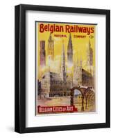 Belgian Railways - Belgian Cities of Art Poster-S. Rader-Framed Giclee Print