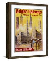 Belgian Railways - Belgian Cities of Art Poster-S. Rader-Framed Giclee Print