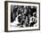 Belgian Refugees with their Bicycles and Possessions Outside the Gare Du Nord, Paris, July 1940-null-Framed Giclee Print