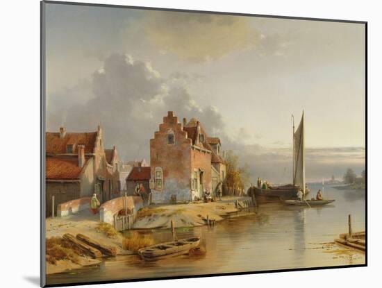 Belgian Riverside, 1858-Jacques Carabain-Mounted Giclee Print