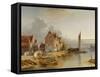 Belgian Riverside, 1858-Jacques Carabain-Framed Stretched Canvas