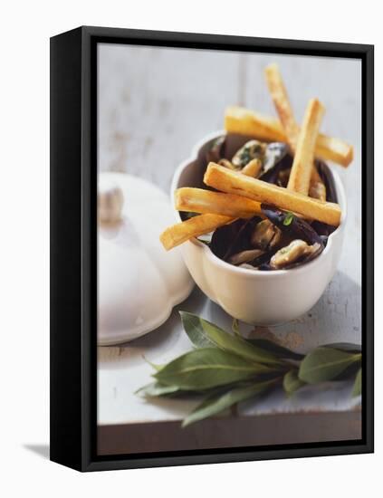 Belgian Speciality: Mussels with Chips-Eising Studio - Food Photo and Video-Framed Stretched Canvas