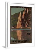 Belgian Travel Poster Dinant Sur Meuse-null-Framed Giclee Print