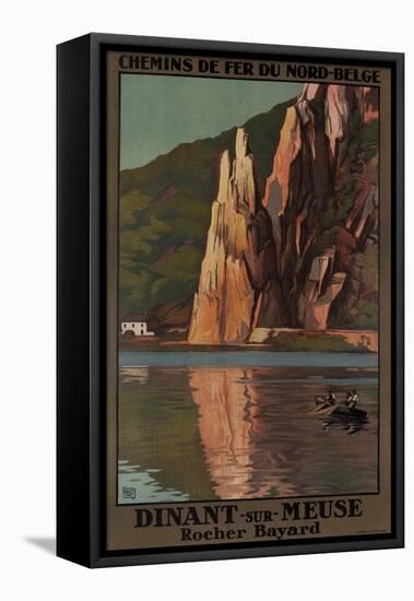 Belgian Travel Poster Dinant Sur Meuse-null-Framed Stretched Canvas