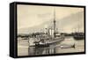 Belgisches Kriegsschiff Im Hafen,Besatzung,Ruderboot-null-Framed Stretched Canvas