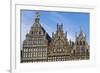 Belgium, Antwerp. Grotemarkt buildings-Walter Bibikow-Framed Premium Photographic Print
