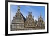 Belgium, Antwerp. Grotemarkt buildings-Walter Bibikow-Framed Premium Photographic Print