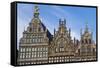 Belgium, Antwerp. Grotemarkt buildings-Walter Bibikow-Framed Stretched Canvas