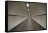 Belgium, Antwerp. St. Anna Tunnel, pedestrian tunnel under the Scheldt River-Walter Bibikow-Framed Stretched Canvas