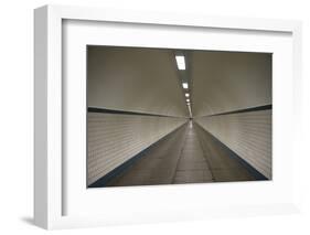 Belgium, Antwerp. St. Anna Tunnel, pedestrian tunnel under the Scheldt River-Walter Bibikow-Framed Photographic Print