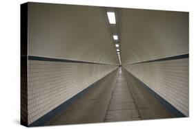 Belgium, Antwerp. St. Anna Tunnel, pedestrian tunnel under the Scheldt River-Walter Bibikow-Stretched Canvas