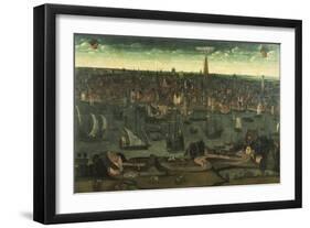 Belgium, Antwerp, View of Harbor and Port-null-Framed Giclee Print