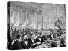 Belgium. Banquet. Town Hall of Brussels, 1888-null-Stretched Canvas