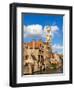 Belgium, Bruges. Belfry of Bruges at the junction of the Groenerei and Dijver canals.-Julie Eggers-Framed Photographic Print