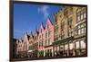 Belgium, Bruges. The Markt, market square buildings-Walter Bibikow-Framed Photographic Print