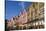 Belgium, Bruges. The Markt, market square buildings-Walter Bibikow-Stretched Canvas